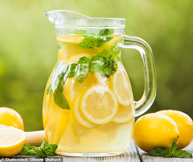 Live football tickets were also advised to drink too much lemonade - despite the drink being a summer favorite (stock photo)